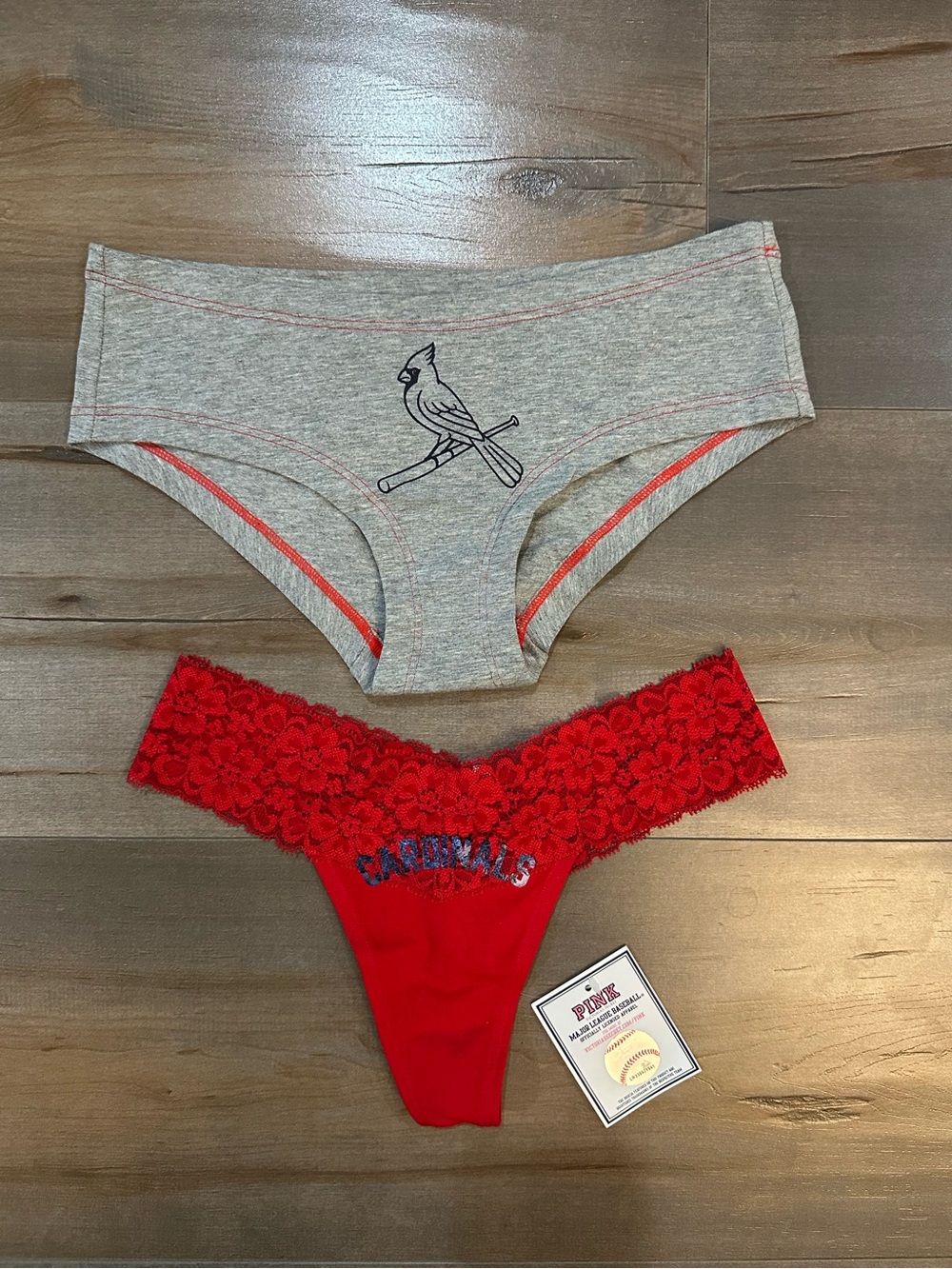 MLB St Louis Cardinals PINK Victoria's Secret brief and thong set